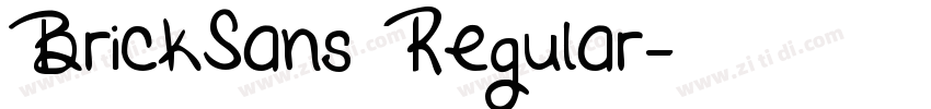 BrickSans Regular字体转换